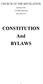 CONSTITUTION And BYLAWS