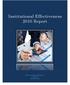 Institutional Effectiveness 2016 Report