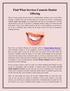 Find What Services Cosmetic Dentist Offering